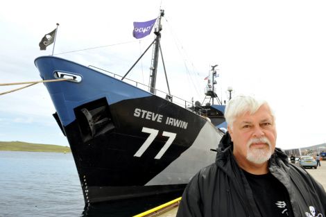Paul Watson in Lerwick last month - Photo: Malcolm Younger, Millgaet Media