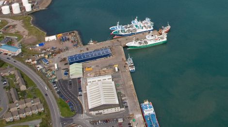 Mair's Yard from the sky, where the new fish market will be built. Pic. LPA