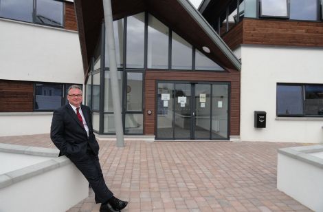SIC chief executive Alistair Buchan outside the new council headquarters - Photo: Hans J Marter