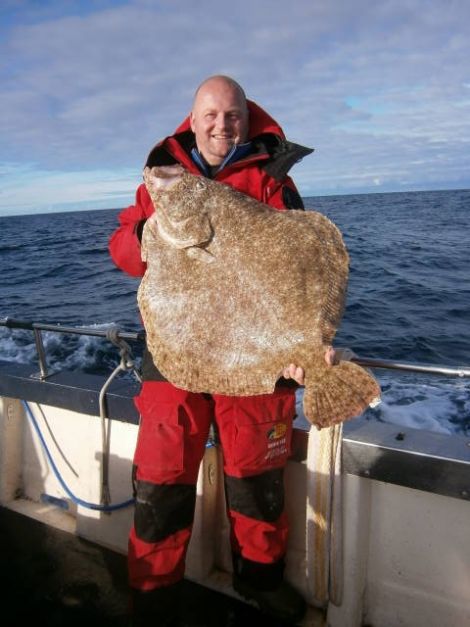 Robert McMillan with his record breaking turbot.