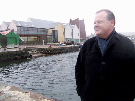 Trust managing director Jimmy Moncrieff outside the museum a few years ago - Photo: Shetland News