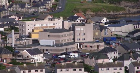 The existing Gilbert Bain Hospital in Lerwick.