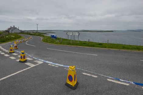 The scene of the fatal accident on Sunday morning - Photo: ShetNews