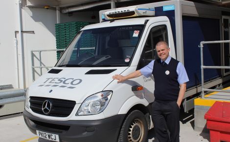 Lerwick store manager Paul Clelland, who has moved to Fraserburgh, pictured earlier this year with one of its delivery vans.