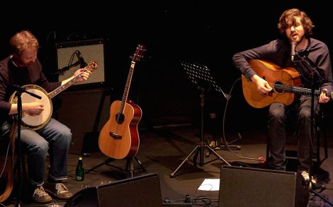 Eamonn Coyne (left) and Kris Drever at the launch of their new EP. Photo Chris Brown
