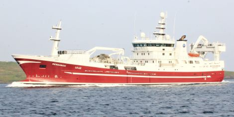 The Research, one of Shetland's pelagic fleet. £44 million of pelagic species, mainly mackerel, were landed last year. Photo: Ian Leask