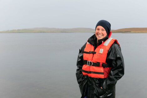 Scottish Sea Farms' first ever female site manager Kimberley Izdebski.