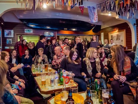 A packed Lerwick Boating Club during last year's Oxjam. Photo: Chris Brown