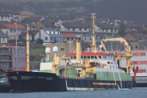 The Nearaberg moored at Morrison Dock On Friday - Ian Leask.