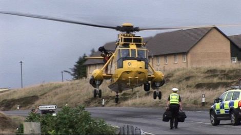 Armed police officers were flown to Shetland to support the local force - Photo: BBC