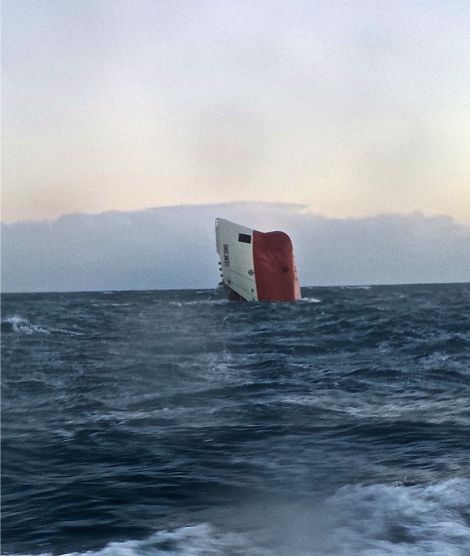 TSearch and rescue crews found no sign of the eight missing crew of the Cemfjord - Photo: RNLI