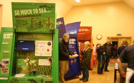 The So Much to Sea exhibition at the Bigton hall, last year - Photo: Seafood Shetland
