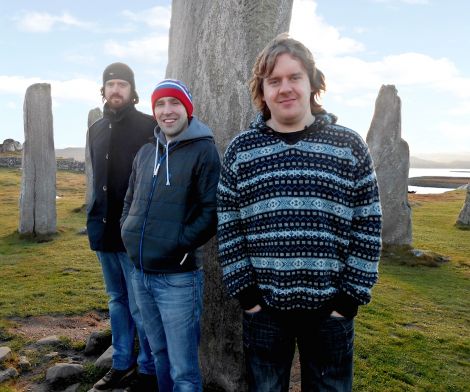 THE Between Islands project are (from left to right) Kris Drever, Willie Campbell and Arthur Nicolson.