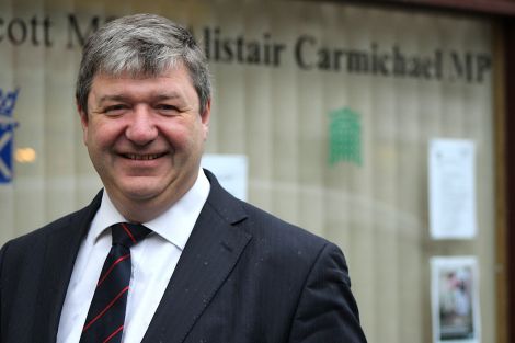 Alistair Carmichael MP outside his constituency offie in Lerwick - Photo: ShetNews