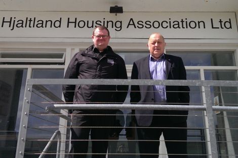 Chief executive Bryan Leask and the association's chairman Bobby Hunter - Photo: Chris Cope/Shetland News