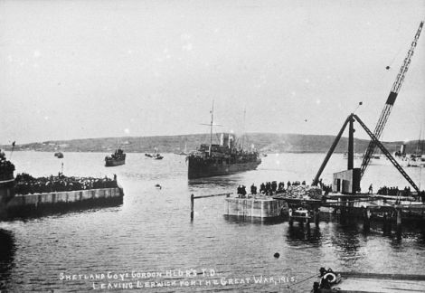 SS Cambria leaving Lerwick harbour - Photo: Courtesy of Shetland Museum and Archives