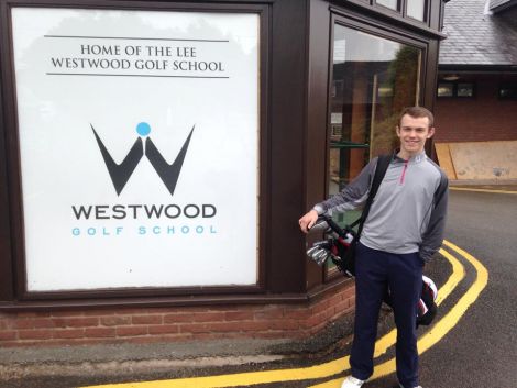 Join the club: Andrew checks out the Lee Westwood Golf School.