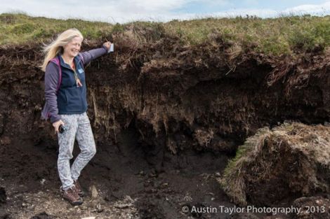 Shetland Amenity Trust's peatland restoration project officer Sue White, who is one of three speakers at Friday's workshop. Photo Austin Taylor