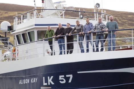 The Alison Kay crew. From left: skipper James Anderson, John Mair, Walter Johnson, John William Simpson, Stuart Pearson, Terry Laurenson and Kevin Ritch.