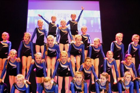 The Shetland Gymnasts were the first act to perform before a sold-out Mareel. Photo: Davie Gardner