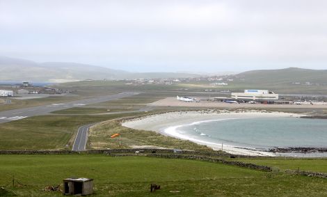 The decline in numbers at Sumburgh Airport has resulted from the oil and gas industry downturn.