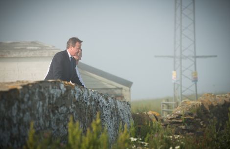 David Cameron on a visit to Shetland. His government's consultation claims 100 per cent broadband coverage is not value for money.