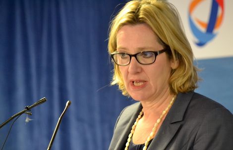 Secretary of state for energy and climate Change, Amber Rudd, in Shetland on Monday - Photo: Mike Grundon/BBC