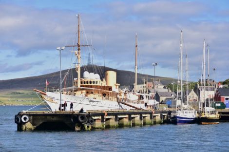 The Danish Royal yacht visited during another sunny weekend in June - Photo: Mark Berry