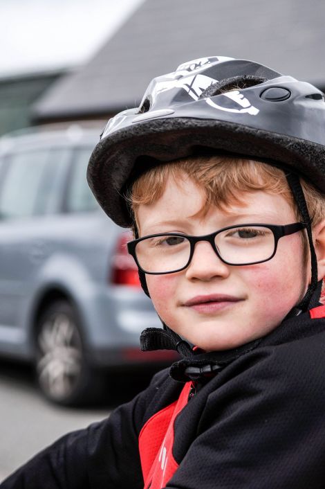Six year old Ollie Jamieson's 100-mile cycle has raised just under £3,500 for Cancer Research UK. Photo: Tom Jamieson
