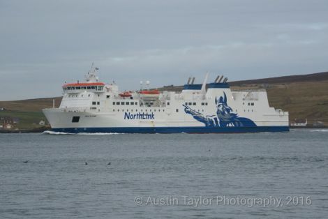 The Hjaltland passenger ferry arriving in Lerwick earlier this year. Photo: Austin Taylor