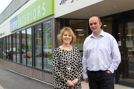 Manager Raewyn Irvine and assistant sales manager Marc Henry at the new premises in Commercial Road - Photo: Hans J Marter/ShetNews