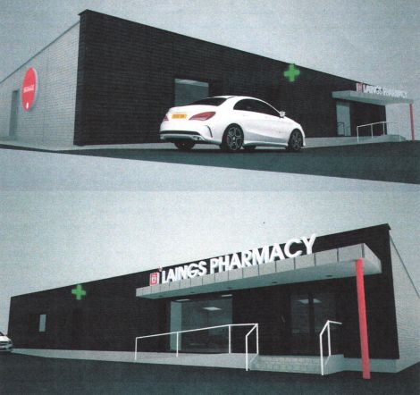 Artists' impressions of how the new Laings pharmacy will look.