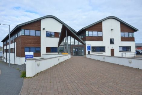 The £7.3 million council HQ at North Ness has been empty since staff were evacuated in September. Photo: Shetland News.