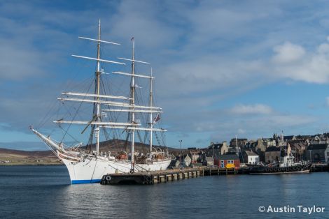 The Norwegian tall ship Statsraad Lehmkuhl is set to become a venue during next month's Shetland Folk Festival - Photo: Austin Taylor