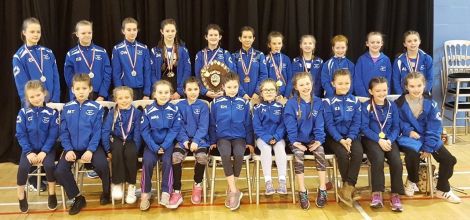 The Shetland Gymnastics Club squad following the North District competition in Inverurie.