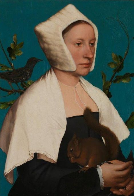 A Lady with a Squirrel and a Starling (Anne Lovell?), about 1526-28, oil on oak will be on display at the Shetland Museum as of 4 May. Photo: The National Gallery, London. Bought with contributions from the National Heritage Memorial Fund and The Art Fund and Mr J. Paul Getty Jnr (through the American Friends of the National Gallery, London), 1992