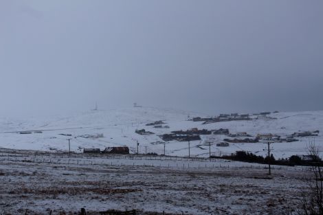 The white stuff returned to Gulberwick following snowfall overnight.