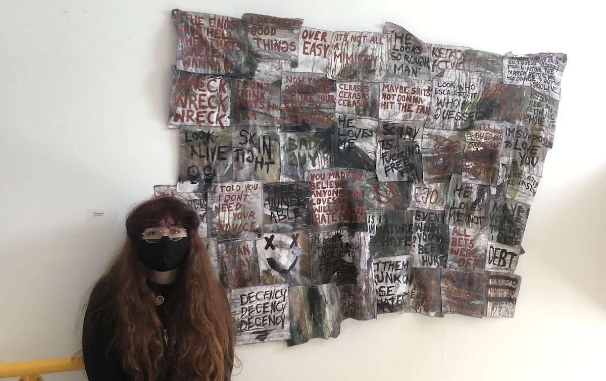 Arts student claims her work was censored when removed from exhibition space without her knowledge